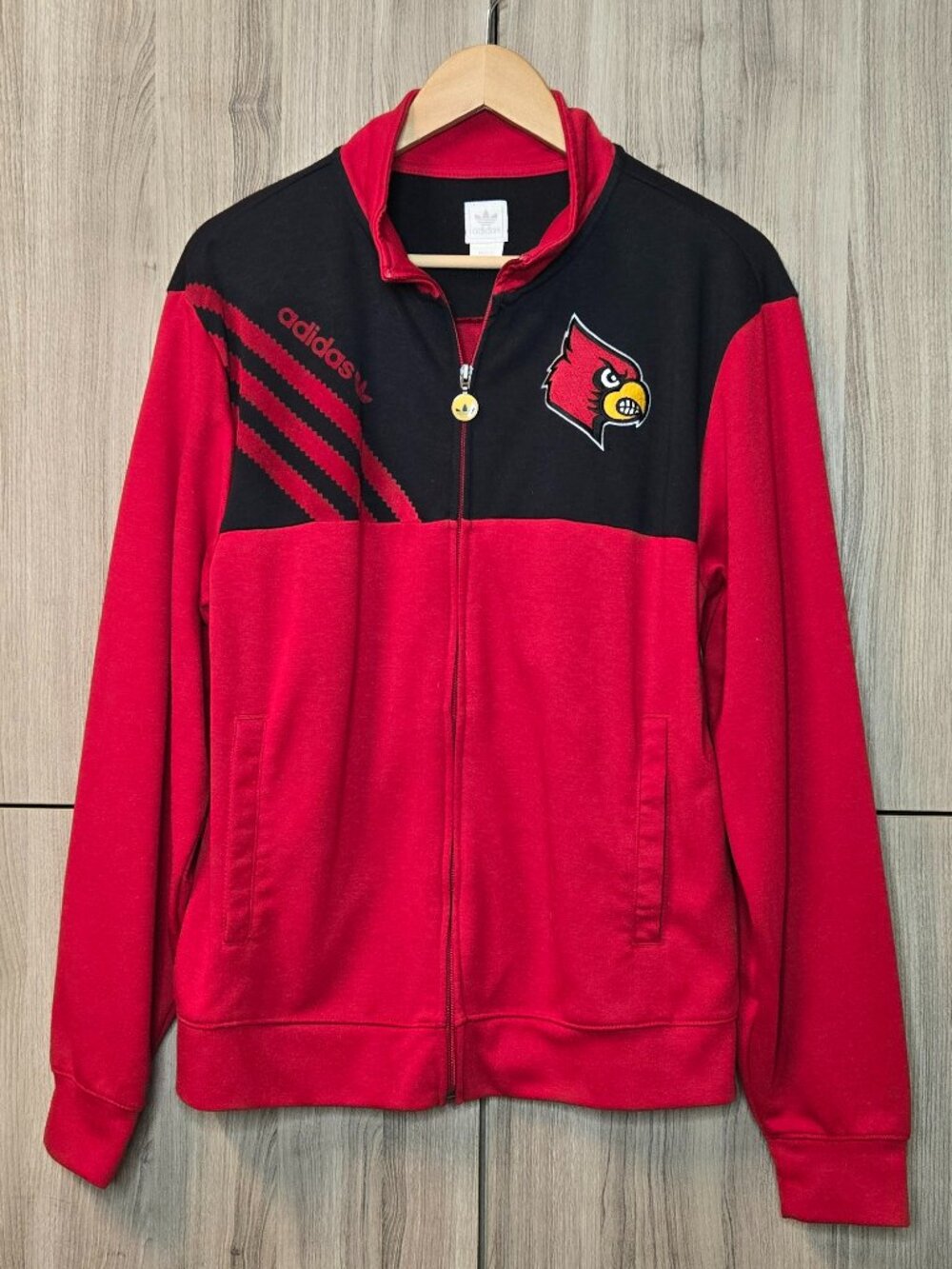 Vintage Adidas x Louisville Cardinals Track Jacket Men Three Stripe Y2K M